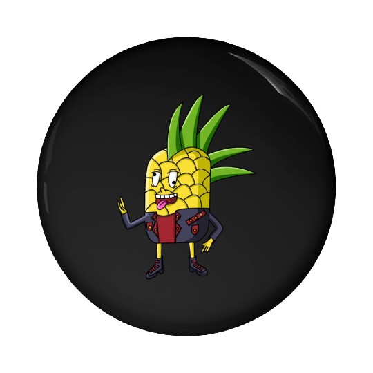 Punk Pineapple Pin Buttons