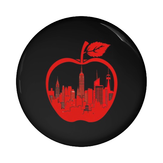 Big Apple Landmark Traveler Cityscape 4th of July Pin Buttons