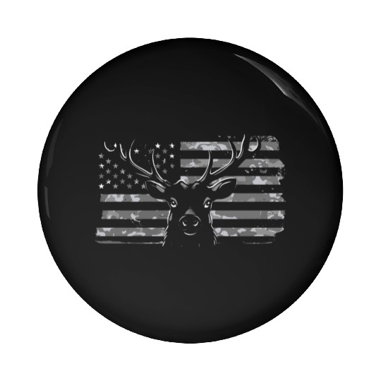 Patriotic deer camouflage 4th of july Pin Buttons