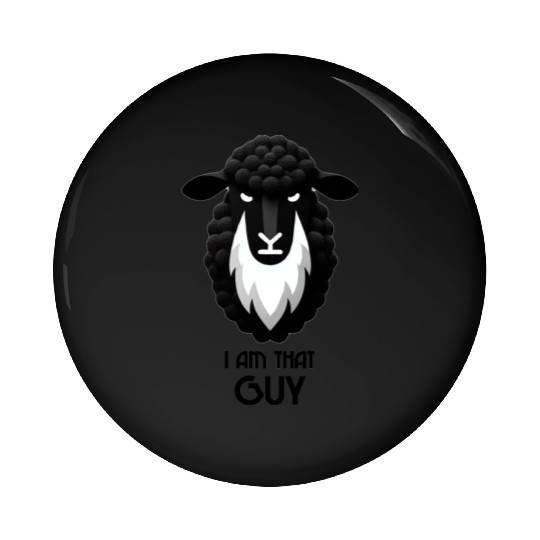 Black Sheep Pin Buttons