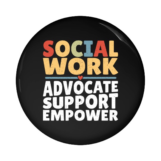 Political Science Social Works LCSW Social Worker Pin Buttons