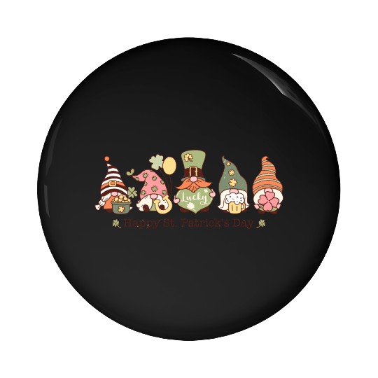 Happy St. Patrick's Day Gnomes Pin Buttons