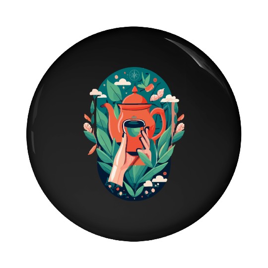 The Tea Tarot Card Pin Buttons