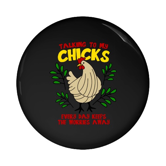 Poultry Chickens Chicken Farmer Pin Buttons