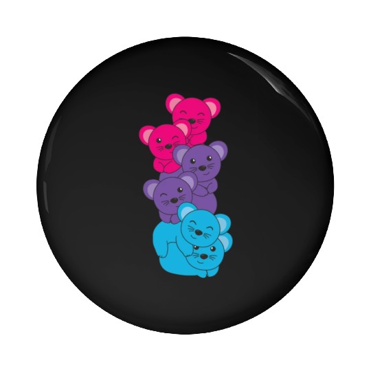 Androgynous Flag Pride Lgbtq Cute Mouse Pin Buttons