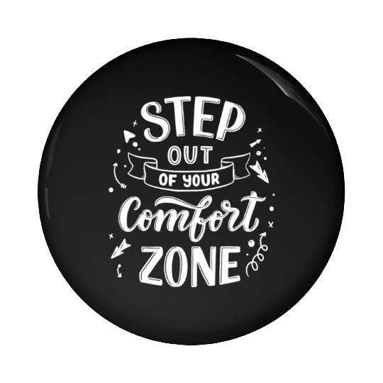 Black White Modern Typography Pin Buttons