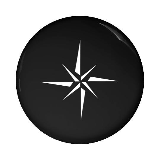 Nautical star. Compass rose, cardinal directions Pin Buttons