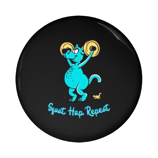 Kangaroo Gym Buff: Squat, Hop, Repeat Workout Pin Buttons