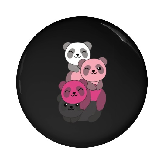 Transfem Flag Pride Lgbtq Cute Panda Pin Buttons