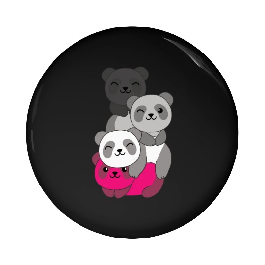 Gynephilia Flag Pride Lgbtq Cute Panda Pin Buttons