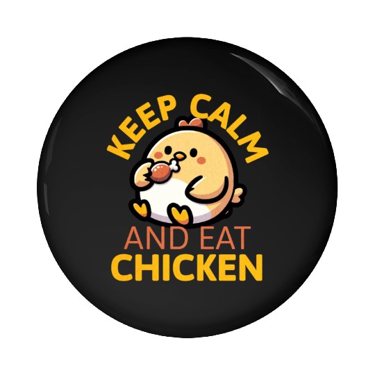 Keep Calm And Eat Chicken Pin Buttons