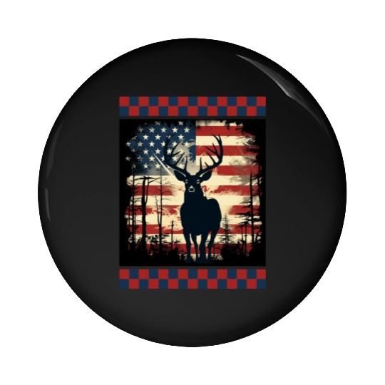 Ripped American Flag Woodland Camo Underlayer Pin Buttons