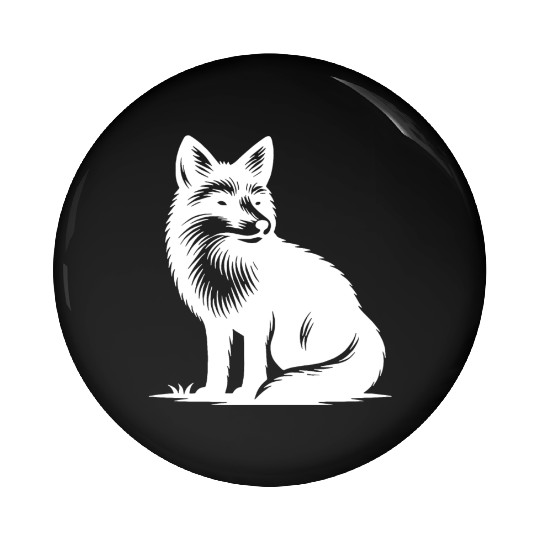 Cute, Clever Fox Pin Buttons