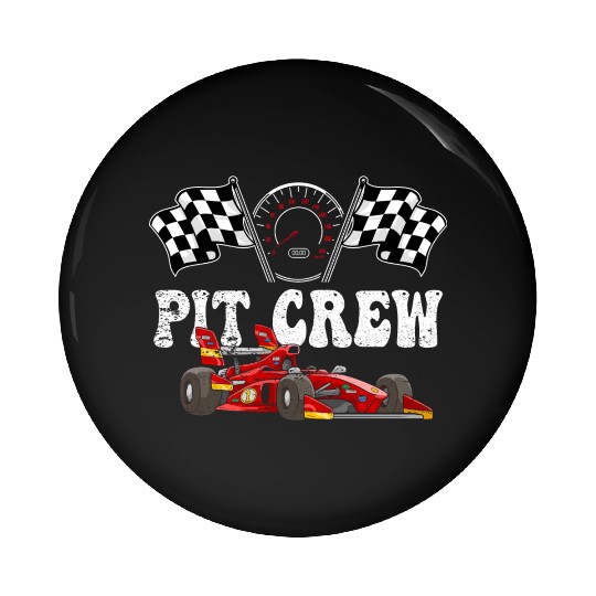 PIT CREW Race Car Pin Buttons - Hosting Parties