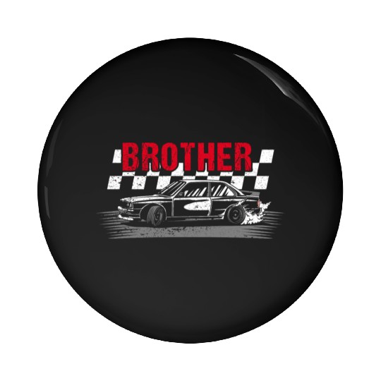Racing Birthday Party Matching Family Car Pit Crew Pin Buttons