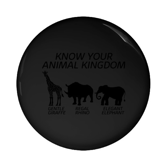 Animal Pin Buttons, Know Your Animal Kingdom Giraffe
