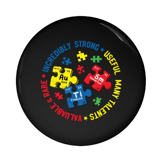 Autism Periodic Table Science Teacher Autism Pin Buttons