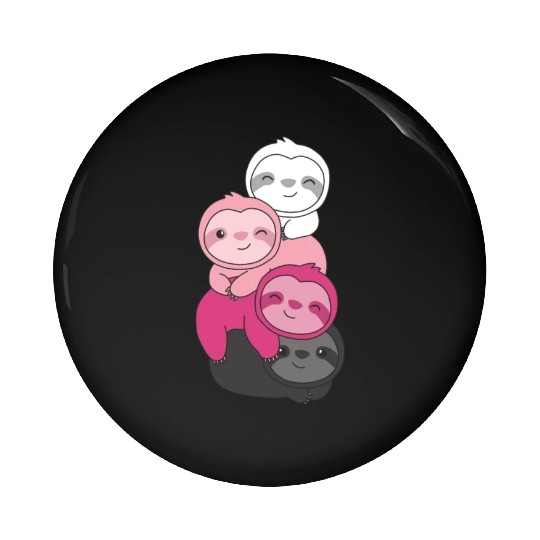 Transfem Flag Pride Lgbtq Cute Sloth Pin Buttons