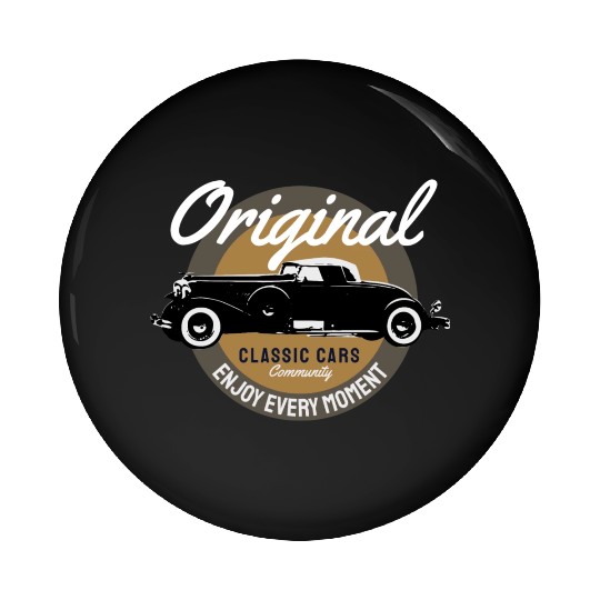 Classic car community features a sleek and vintage Pin Buttons