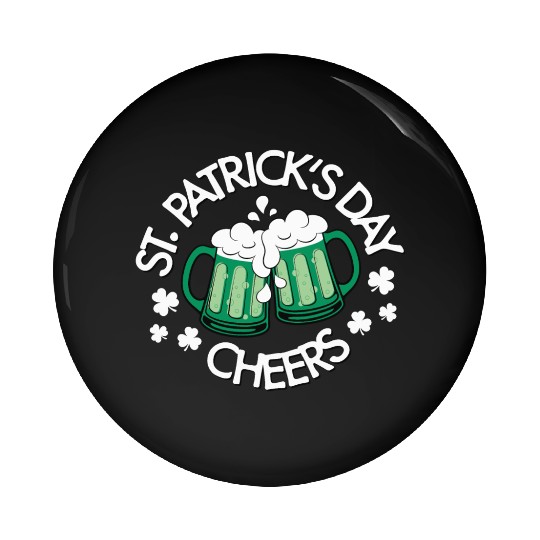 St. Patrick's Day Cheers Irish Beer Pin Buttons