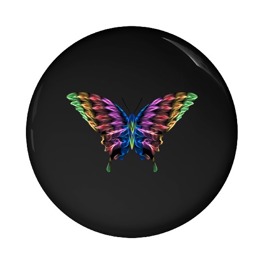 Neon Tie Dye Butterfly 1 Pin Buttons