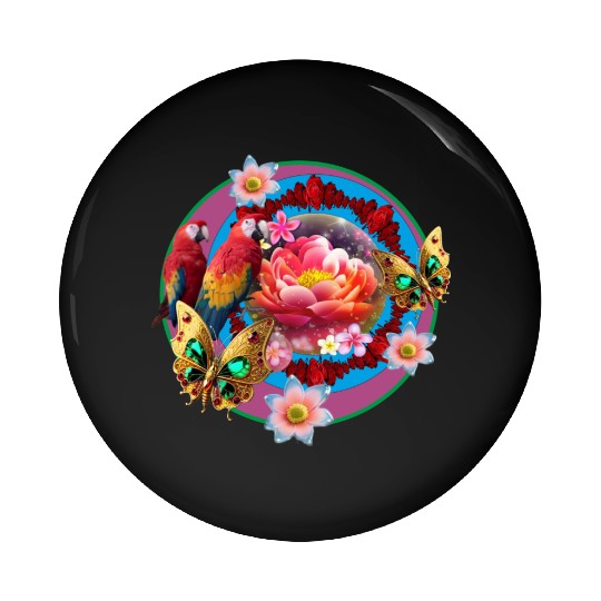 Hello spring design Pin Buttons