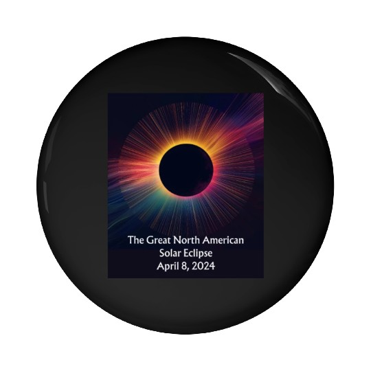 Celestial Dance: Solar Eclipse Pin Buttons