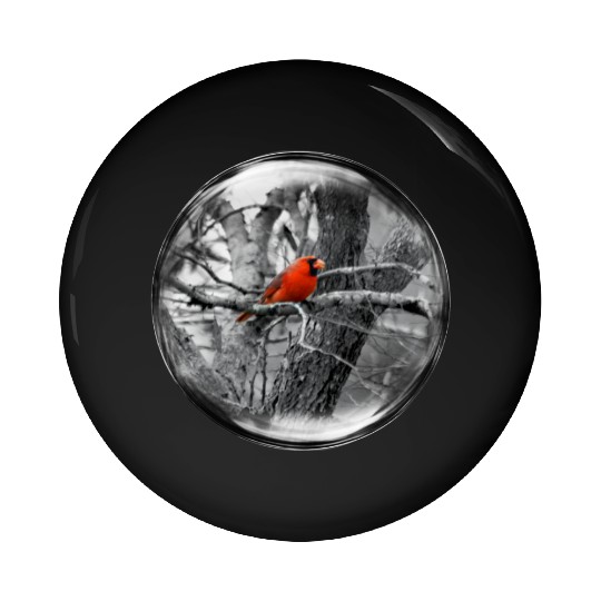 Life in a Bubble Collection -Contrasting Cardinal Pin Buttons