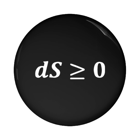 Physics Second Law of Thermodynamics Equation Pin Buttons