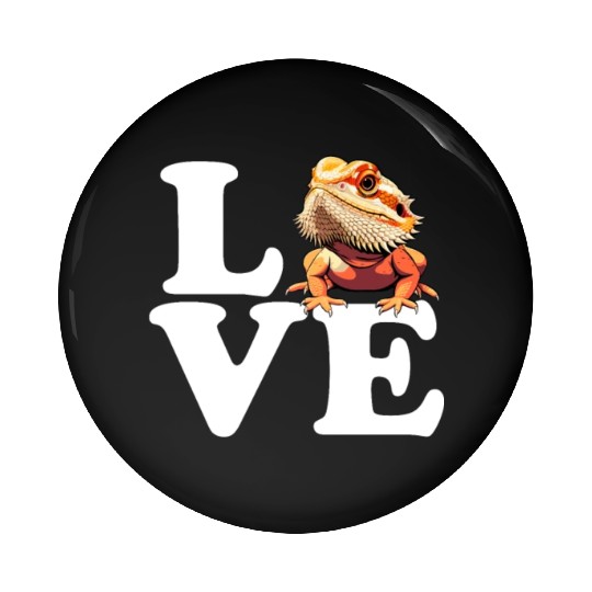 I love bearded dragon, reptile bearded Pin Buttons