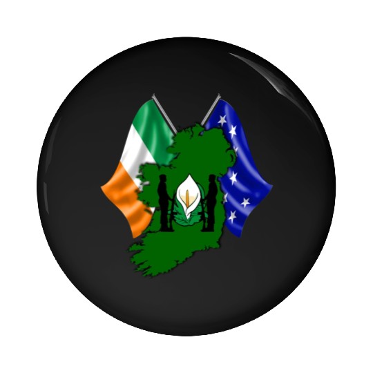 Irish Easter Lily - Designed in Ireland Pin Buttons