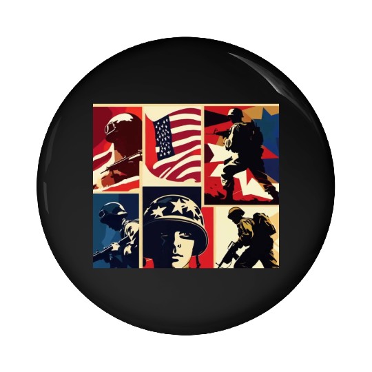Memorial Day 6 Pin Buttons