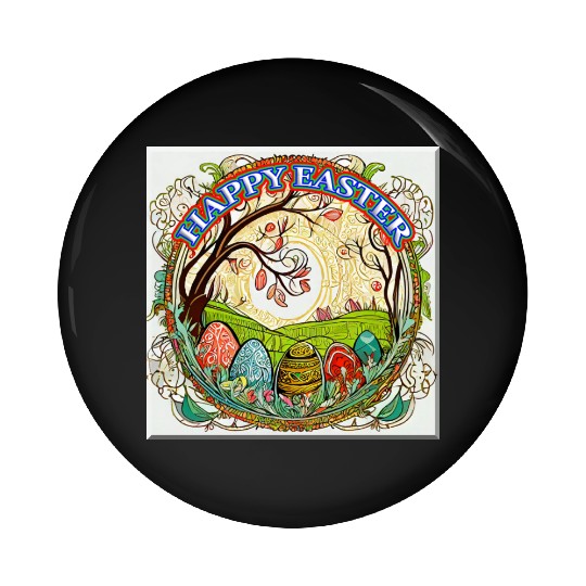 Happy Easter Holiday Celebration Pin Buttons