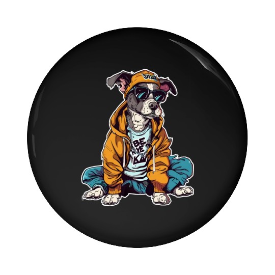 Street-Style Schnauzer Pin Buttons
