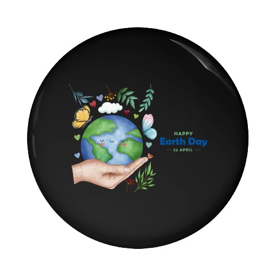 Earth Day Pin Buttons