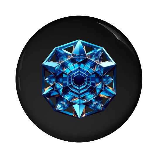 Sapphire Abstract Crystal Pin Buttons