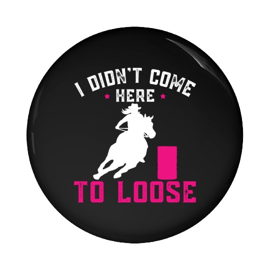 Horse Riding Girl Barrel Racing Pin Buttons