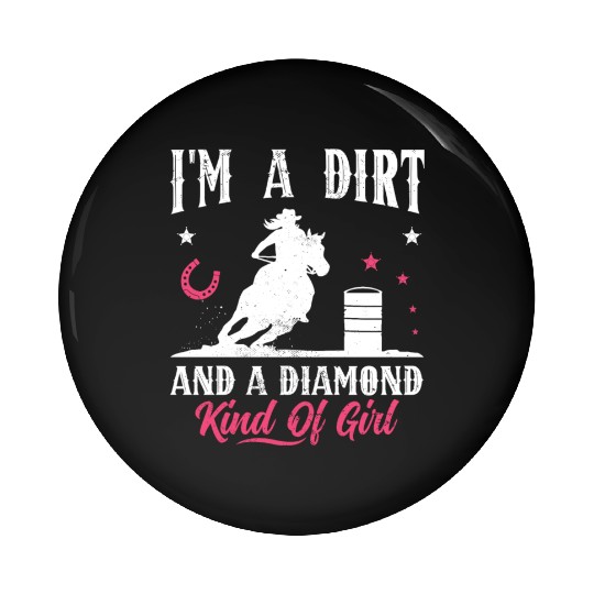 Horse Barrel Racing Girl Barrel Racer Pin Buttons