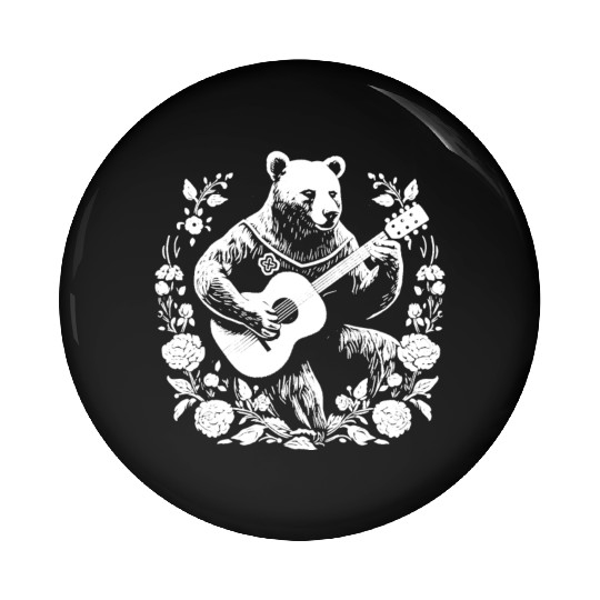 Grizzly Bear Guitar Pin Buttons