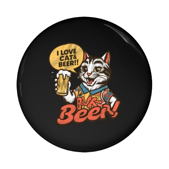 I Love Beer Pin Buttons