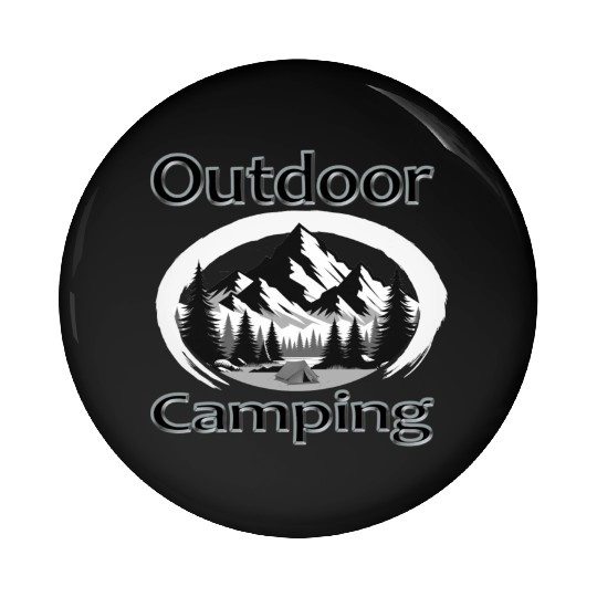 Outdoor camping as nature retreat Pin Buttons