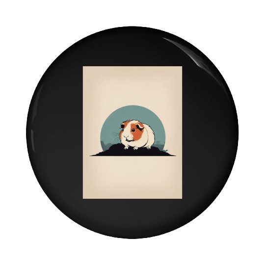 Guinea Pig 4 - Japanese Retro Art Pin Buttons