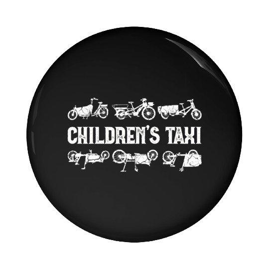 Childrens Taxi Cargo Bicycle Cargobike Pin Buttons