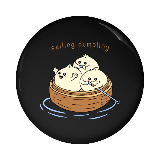 Happy Sailing Dumpling Pin Buttons