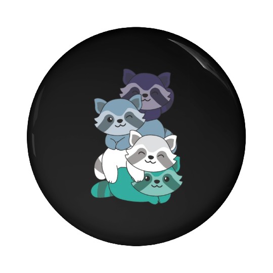 Oriented Aroace Flag Pride Lgbtq Cute Raccoon Pin Buttons