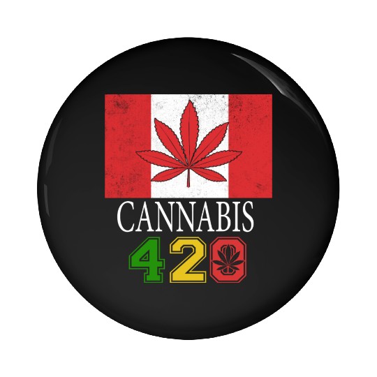 Comical 420 Celebrate Herb Weed Marijuana Design Pin Buttons