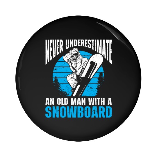 Snowboarding Art Men Snowboard Cool Snowboarder Pin Buttons