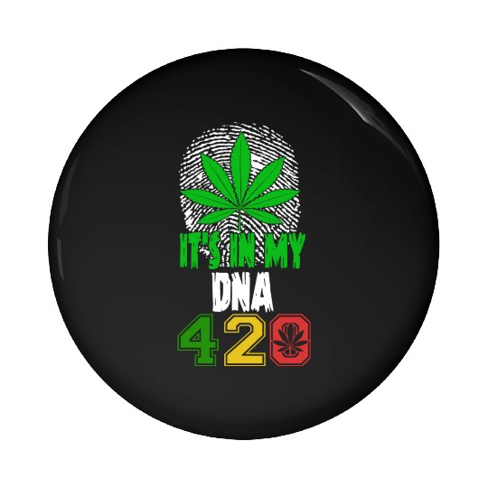 Slapstick 420 Herb In My DNA Weed Marijuana Design Pin Buttons