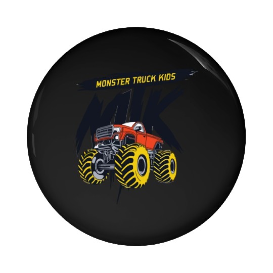 monster trucks kids Pin Buttons