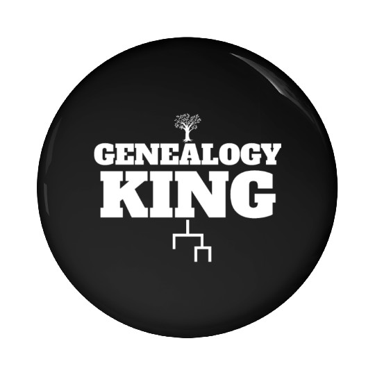 Genealogy King Family Genealogist Lineage Men's Pin Buttons